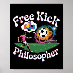 Poster Philosophe de coup franc Football Humour Mathémati