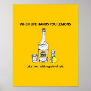 Poster Philosophie Drôle Quand La Vie Vous Donne La Parod