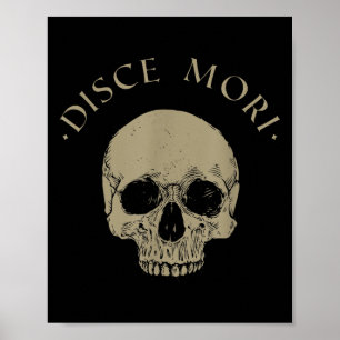 Poster Philosophie stoïque Disce Mori Citation stoïcisme 