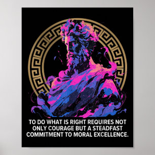 Poster Philosophie stoïque Epic vieux grec Inspirationnel
