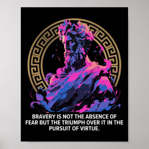 Poster Philosophie stoïque Épopée Ancien Inspiration grec