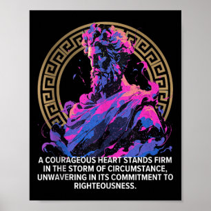 Poster Philosophie stoïque Épopée Vieux stoïcisme grec In