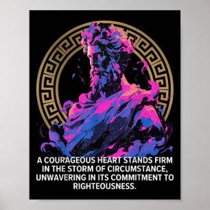 Poster Philosophie stoïque Épopée Vieux stoïcisme grec In
