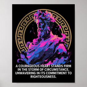 Poster Philosophie stoïque Épopée Vieux stoïcisme grec In