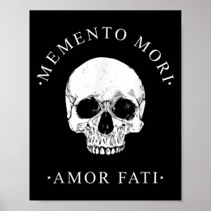 Poster Philosophie stoïque Memento Mori Amor Fati Crâne S