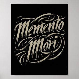 Poster Philosophie stoïque Memento Mori Amor Fati Crâne S