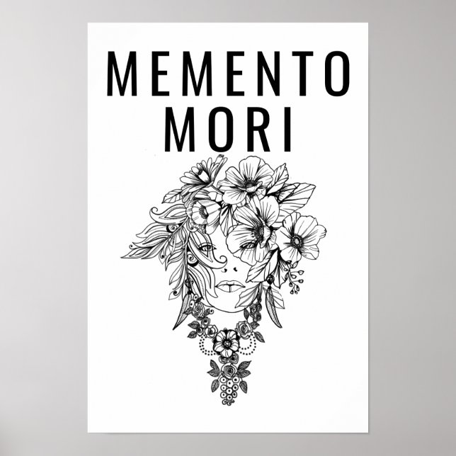 Poster Philosophie stoïque Memento Mori, Marcus Aurelius (Devant)