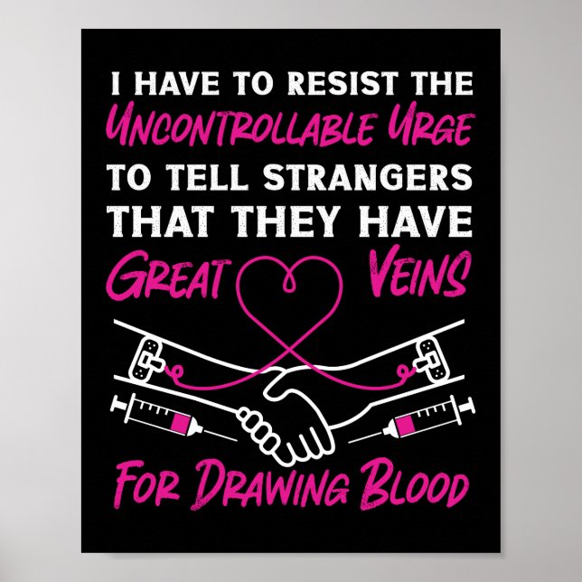 Poster Phlebotomie Phlebotomiste Je Dois Résister (Devant)