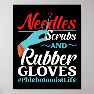 Poster Phlebotomiste Aiguilles Phlebotomiques Écrans Et C