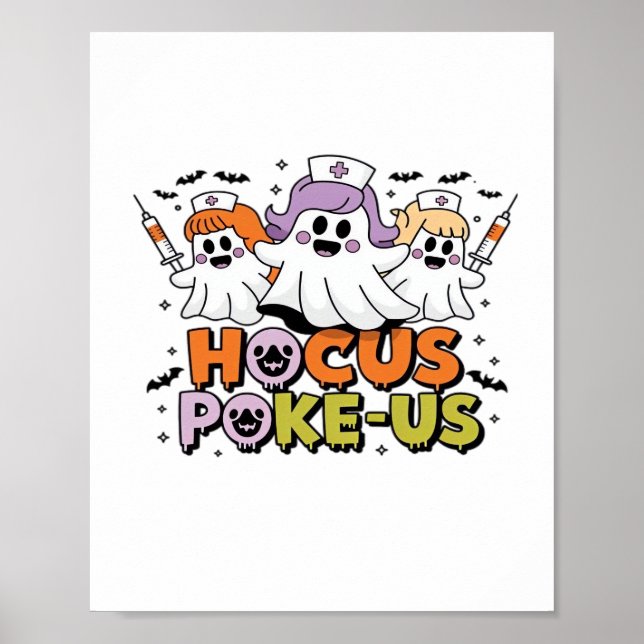 Poster Phlebotomiste Halloween Médicale Lab Tech Éffrayan (Devant)