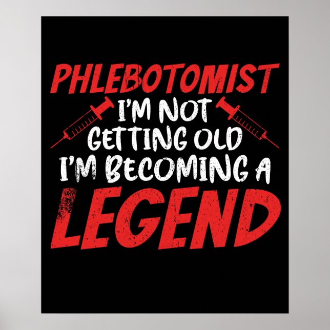 Poster Phlebotomiste Phlebotomie Légende (Devant)