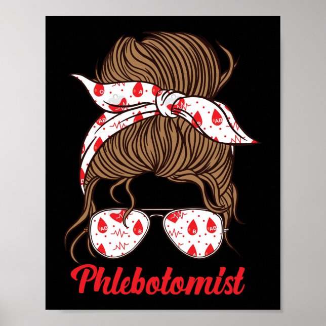 Poster Phlebotomiste Phlebotomie Phlebotomiste Fille (Devant)