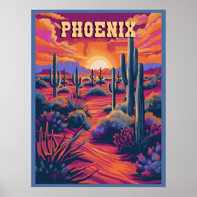 Poster Phoenix, Arizona Travel (Devant)