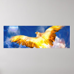 Poster Phoenix Oiseau S'ÉLÈVE AU-DESSUS DE VOS PROBLÈMES
