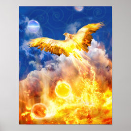 Poster Phoenix Oiseau S'ÉLÈVE AU-DESSUS DE VOS PROBLÈMES