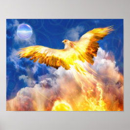Poster Phoenix Oiseau S'ÉLÈVE AU-DESSUS DE VOS PROBLÈMES