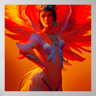 Poster Phoenix Queen Illustration