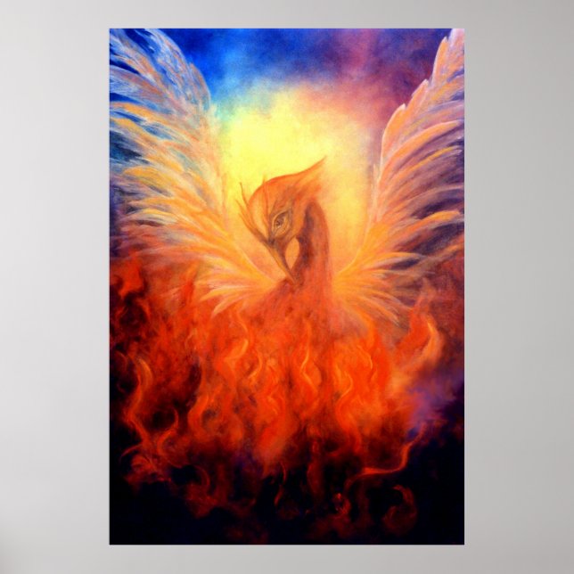 Poster Phoenix Rising Art Imprimer sur toile (Devant)