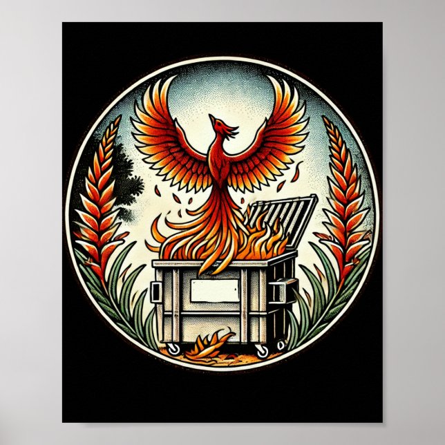 Poster Phoenix se lève des cendres d'incendie de la poube (Devant)