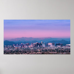 Poster Phoenix Skyline Pink Twilight