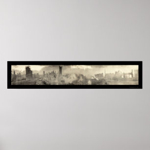 Poster Photo 1904 du feu de DM de Baltimore grande