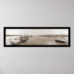 Poster Photo 1905 de régate de Harvard Yale