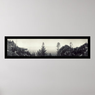 Poster Photo 1906 de roche de caverne du lac Tahoe