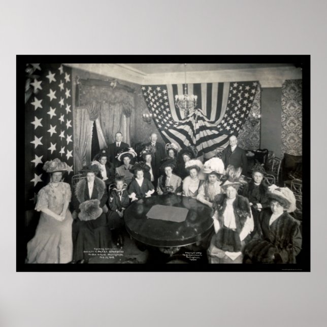 Poster Photo 1908 des commanditaires de l'Académie navale (Devant)