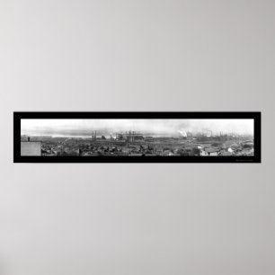 Poster Photo 1909 d'Harrisburg PA Steel Company