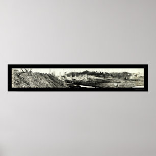 Poster Photo 1913 de canal de Panama de déversoir