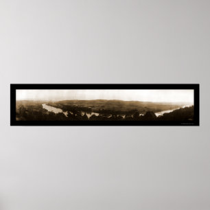 Poster Photo 1913 de vue de rivière de Charleston la