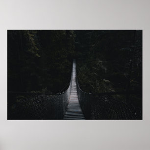 POSTER PHOTO À PEU PRÈS CONCENTRÉE DU PONT EN BOIS BROWN
