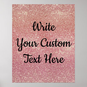 Poster Photo Accessoire de Fête d'Anniversaire Rose Or An