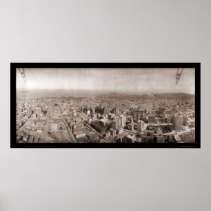 Poster Photo aérienne 1908 de San Francisco