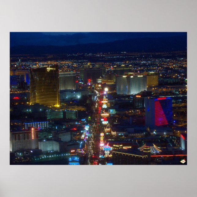 Poster photo aérienne Las Vegas Strip Imprimer (Devant)