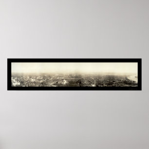 Poster Photo aérienne Washington DC 1912