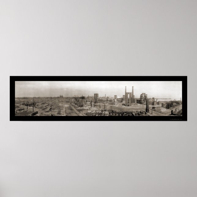 Poster Photo après incendie de Salem MA 1914 (Devant)