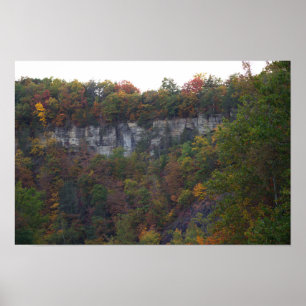 Poster photo Autumn Cliffside
