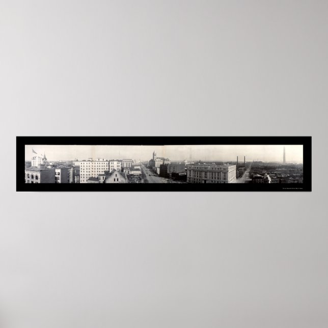 Poster Photo Birdseye 1909 de Washington DC (Devant)