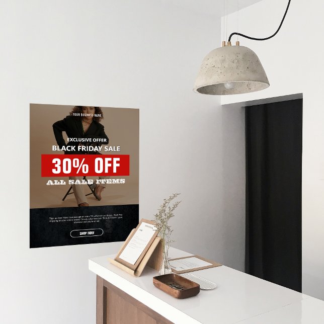 Poster Photo Black Vendredi Promo produit de vente (Photo Black Friday Sale Product Promo Poster)