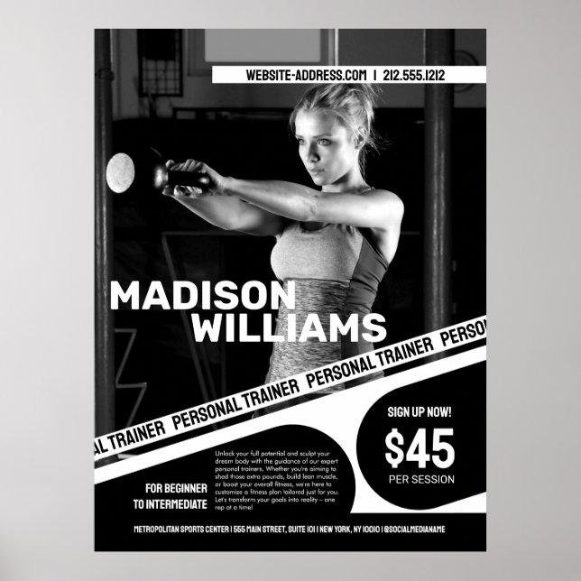 Poster Photo Bold Personal Trainer (Devant)