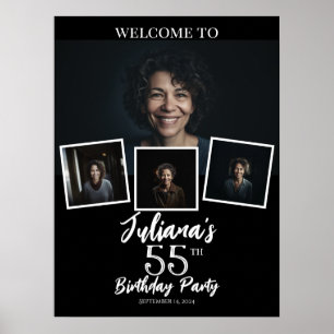 Poster Photo collage anniversaire bienvenue