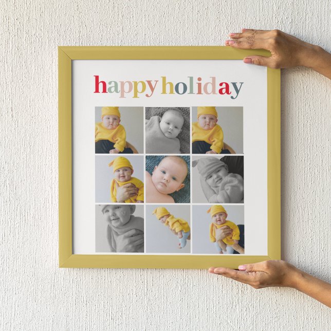 Poster Photo Collage | Colorful Happy Holiday (Créateur téléchargé)