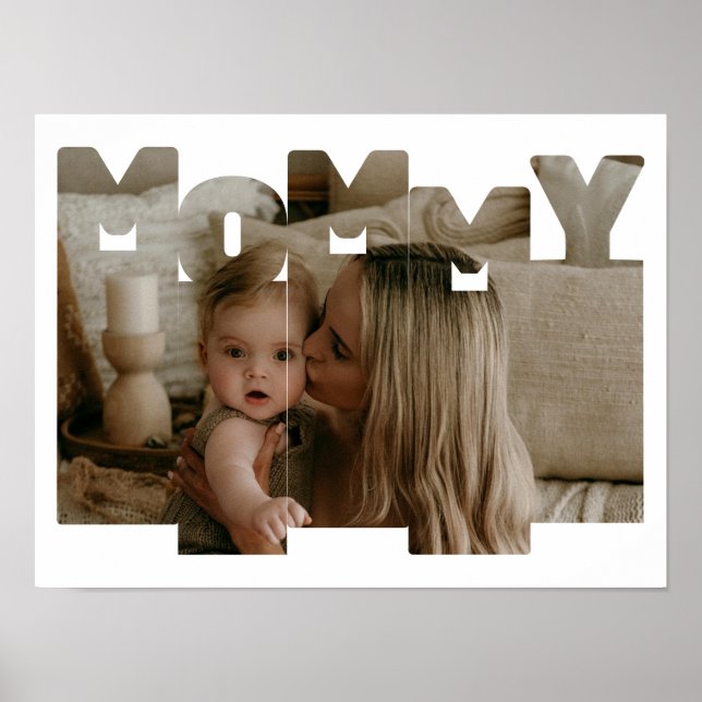 Poster Photo Collage Maman, Maman Fête des mères Cadeau (Devant)