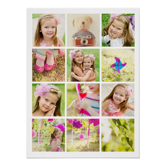 Poster Photo Collage Modèle Personnalisé (Devant)