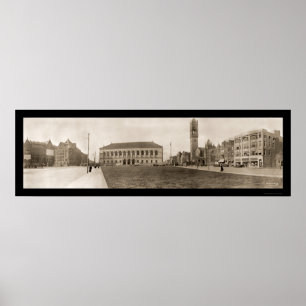 Poster Photo Copley Carré Boston 1910
