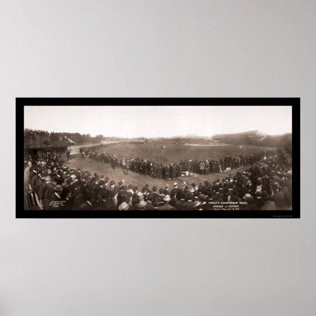 Poster Photo Cubs Vs Tigers Baseball 1907 (Devant)