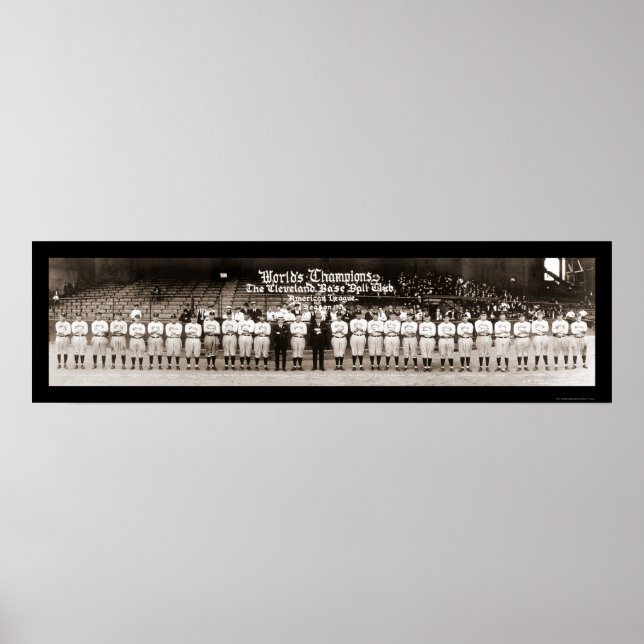 Poster Photo de base-ball 1921 des Indiens (Devant)