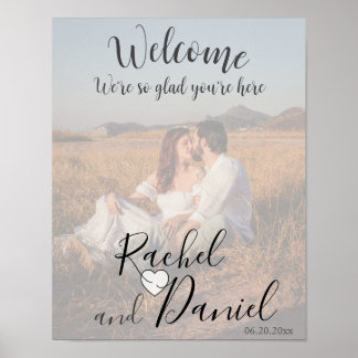 Poster Photo de bienvenue du Mariage moderne