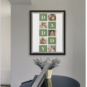 Poster Photo de collection moderne et cadeau de Fête des